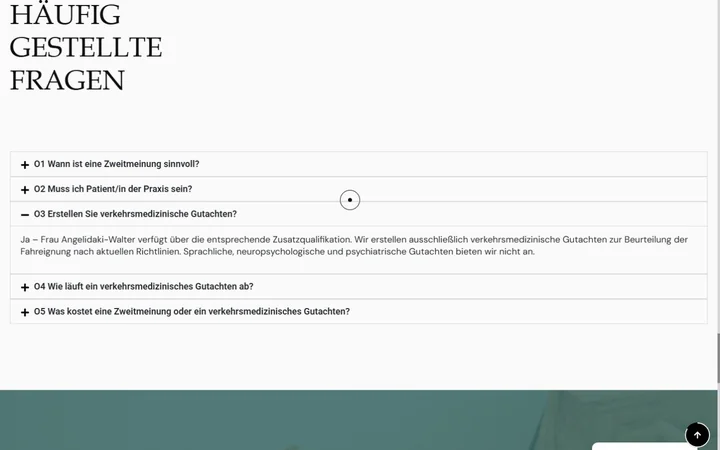 Aktuelle Gutachten-FAQ der Neuropraxis mit geöffneter Antwort zur Verkehrsmedizin