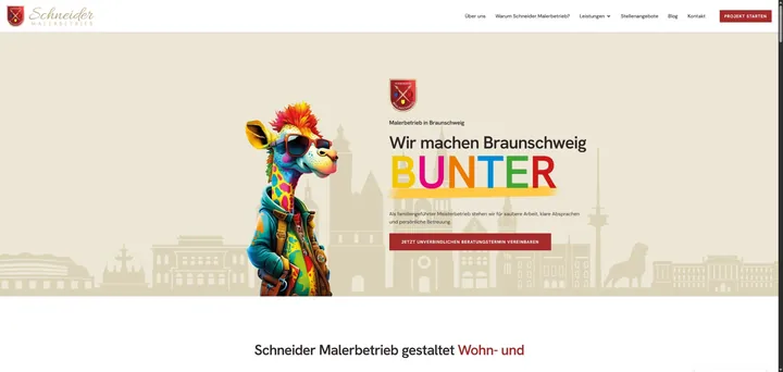 Startseite von Malerbetrieb Schneider in Braunschweig