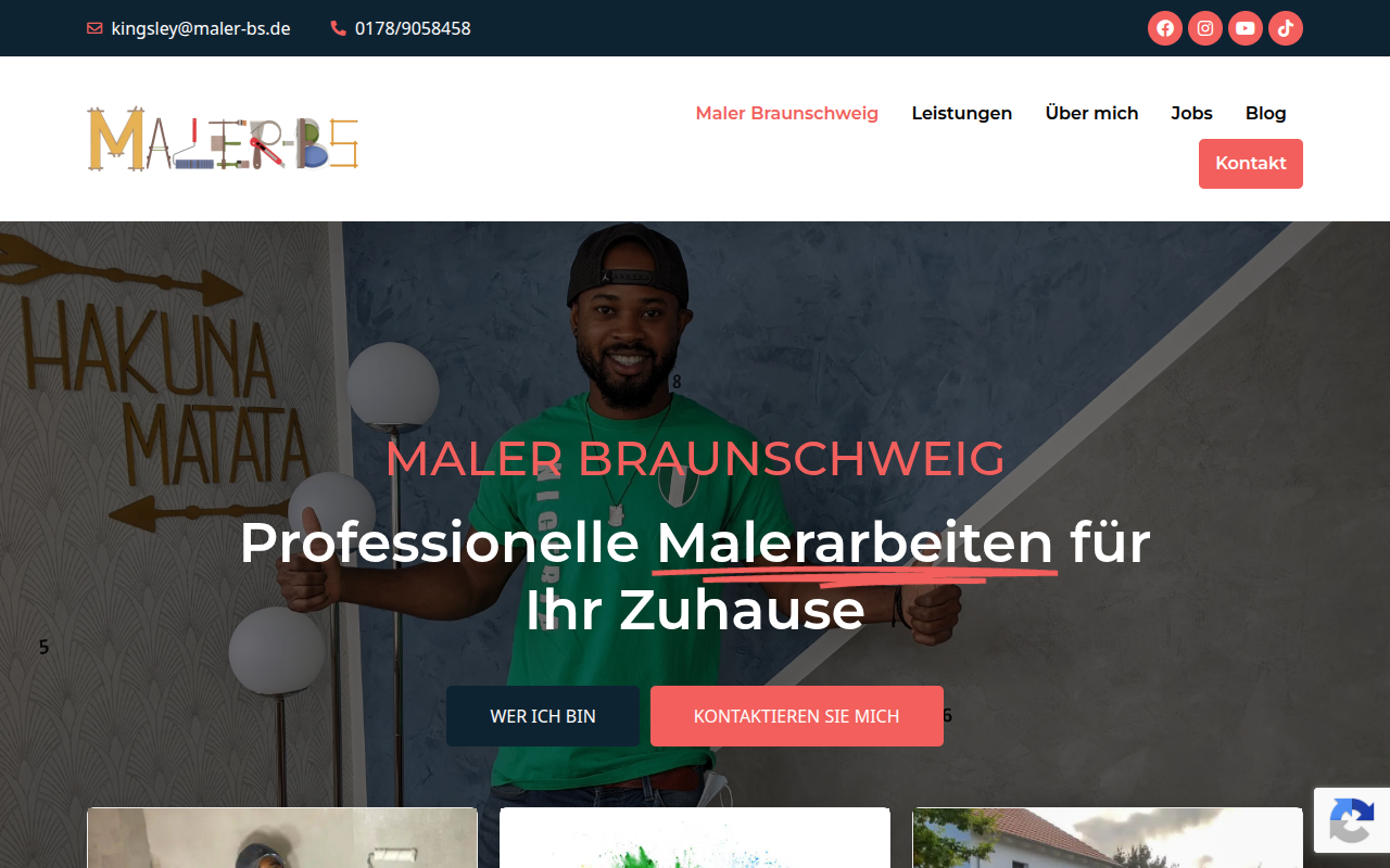 Startseite von Malermeister Kingsley Odubo