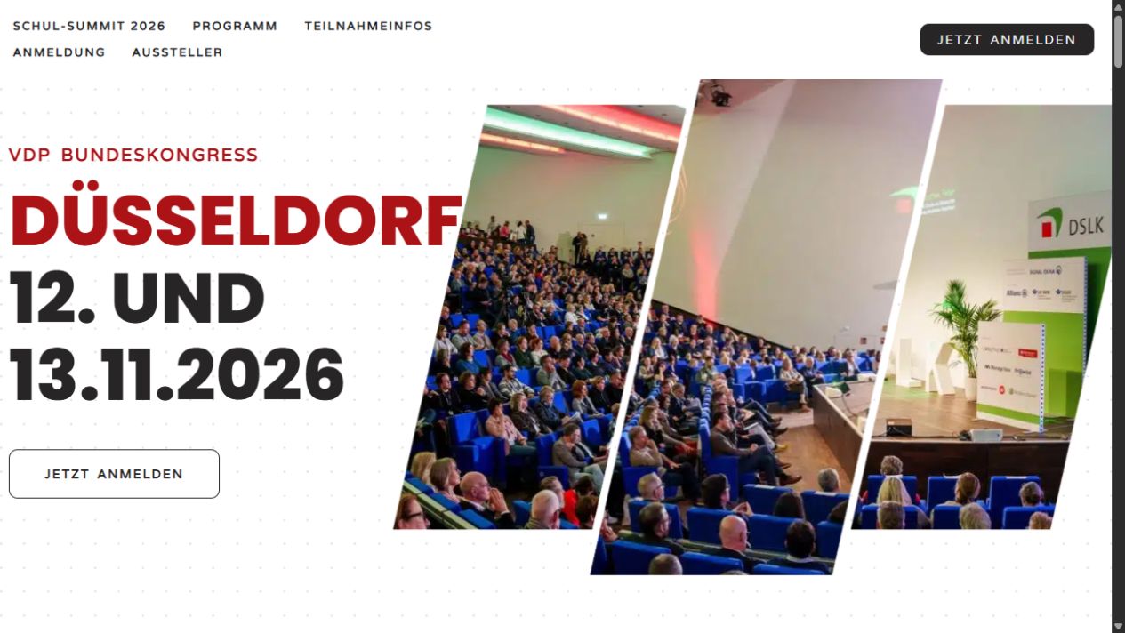 Website des VDP Bundeskongresses 2026